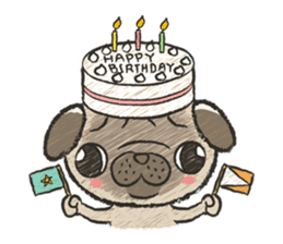 pug100% sticker #12756348