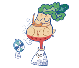 a turnip with friends sticker #12757334