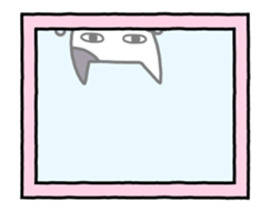 Move! Cat wearing a light blue clothes sticker #12758955