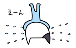 Move! Cat wearing a light blue clothes sticker #12758960