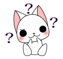 Animation! The white cat Milly(English) sticker #12759336