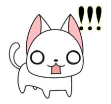 Animation! The white cat Milly(English) sticker #12759337