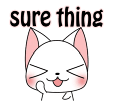 Animation! The white cat Milly(English) sticker #12759344