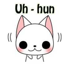 Animation! The white cat Milly(English) sticker #12759348