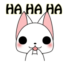 Animation! The white cat Milly(English) sticker #12759352