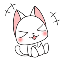 Animation! The white cat Milly(English) sticker #12759353