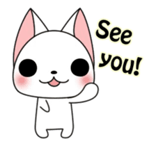 Animation! The white cat Milly(English) sticker #12759356