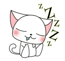 Animation! The white cat Milly(English) sticker #12759357