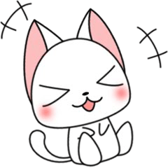 Animation! The white cat Milly(English)