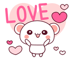 Love is super-fast!! Fluffy Bear pink!2 sticker #12759862