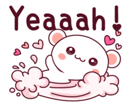 Love is super-fast!! Fluffy Bear pink!2 sticker #12759868