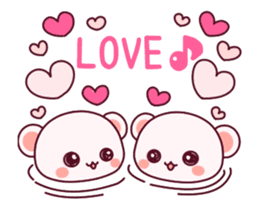 Love is super-fast!! Fluffy Bear pink!2 sticker #12759869