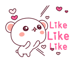 Love is super-fast!! Fluffy Bear pink!2 sticker #12759870