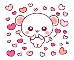 Love is super-fast!! Fluffy Bear pink!2 sticker #12759871