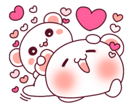 Love is super-fast!! Fluffy Bear pink!2 sticker #12759872