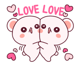 Love is super-fast!! Fluffy Bear pink!2 sticker #12759875