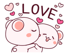 Love is super-fast!! Fluffy Bear pink!2 sticker #12759878