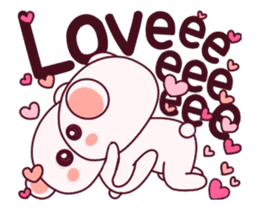 Love is super-fast!! Fluffy Bear pink!2 sticker #12759880