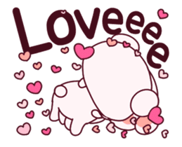 Love is super-fast!! Fluffy Bear pink!2 sticker #12759881
