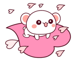 Love is super-fast!! Fluffy Bear pink!2 sticker #12759882