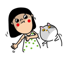 Qgirl and JFcat sticker #12761489