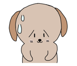 Old-fashioned girl and modern dog sticker #12761970