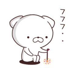 Daily Lives of cute white dog in summer sticker #12762432