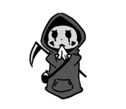 Q Grim reaper sticker #12762451