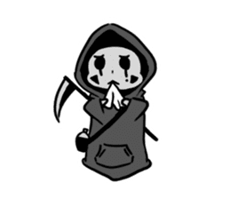 Q Grim reaper sticker #12762451