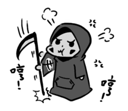 Q Grim reaper sticker #12762469