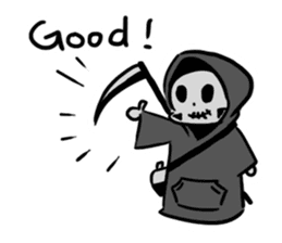 Q Grim reaper sticker #12762474