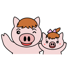 Pig brother Yuckey and Sacchikey