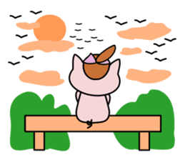 Pig brother Yuckey and Sacchikey sticker #12762569