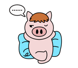 Pig brother Yuckey and Sacchikey sticker #12762572