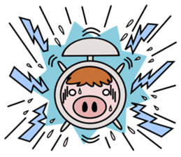 Pig brother Yuckey and Sacchikey sticker #12762573