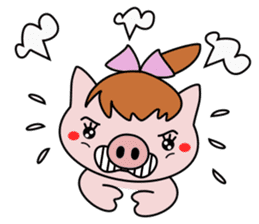 Pig brother Yuckey and Sacchikey sticker #12762574