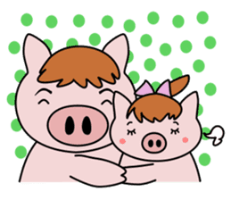 Pig brother Yuckey and Sacchikey sticker #12762578