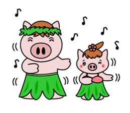 Pig brother Yuckey and Sacchikey sticker #12762590