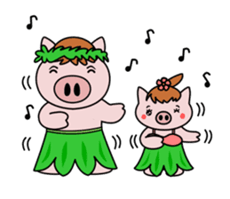 Pig brother Yuckey and Sacchikey sticker #12762590