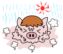 Pig brother Yuckey and Sacchikey sticker #12762593