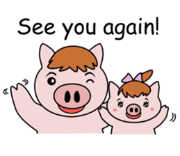 Pig brother Yuckey and Sacchikey sticker #12762597