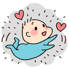 Baby and Dog with childcare sticker sticker #12762898