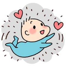 Baby and Dog with childcare sticker sticker #12762898