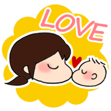 Baby and Dog with childcare sticker sticker #12762900