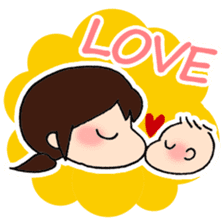 Baby and Dog with childcare sticker sticker #12762900