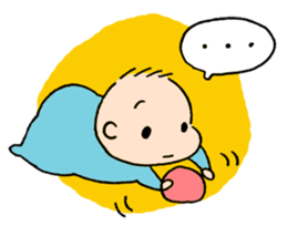 Baby and Dog with childcare sticker sticker #12762914