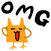 Chickish cat!! sticker #12763100