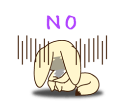 Fennec fox and pig bunny sticker #12763457