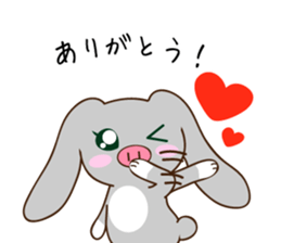 Fennec fox and pig bunny sticker #12763458