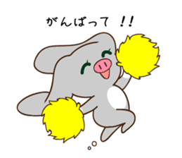 Fennec fox and pig bunny sticker #12763461